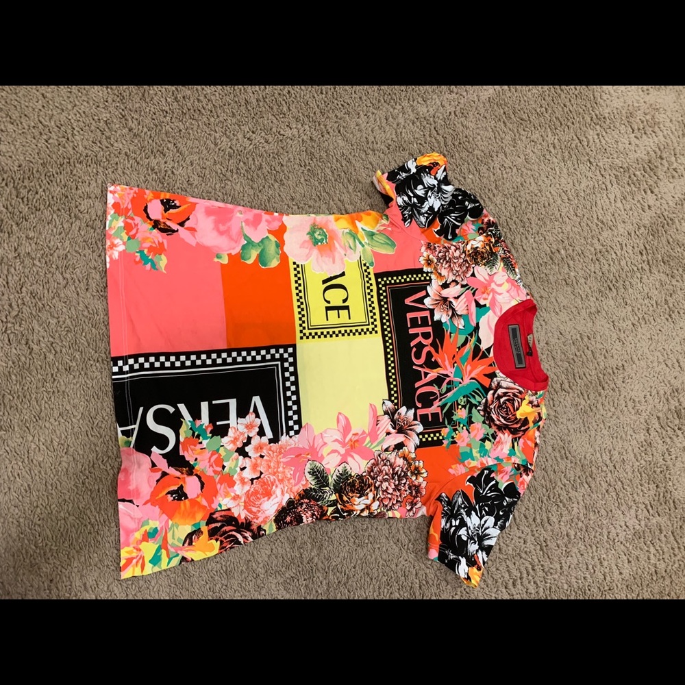 WOMENS Versace Floral print t shirt